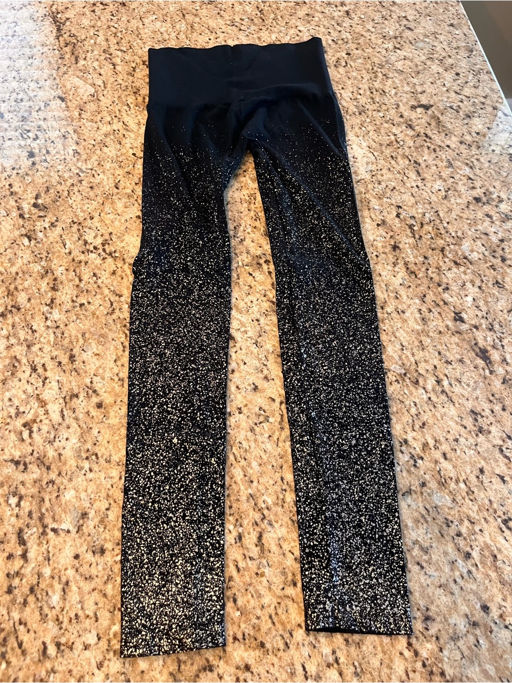 Women’s Black Glitter Ombre Leggings